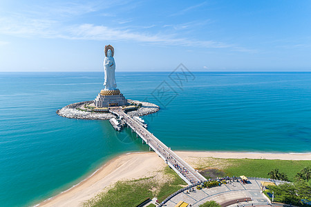 夏日菠萝海南省三亚南山海上观音背景