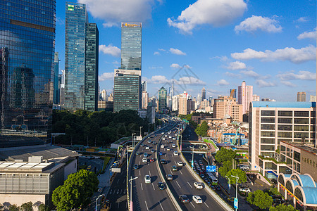 上海高架桥车流背景图片