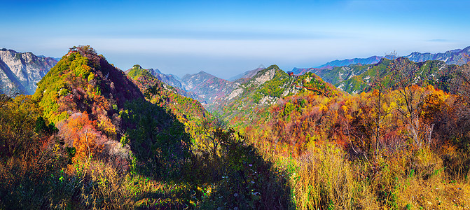 秋分风景少华山神仙台秋景背景