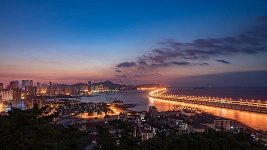 星海大桥日出图片