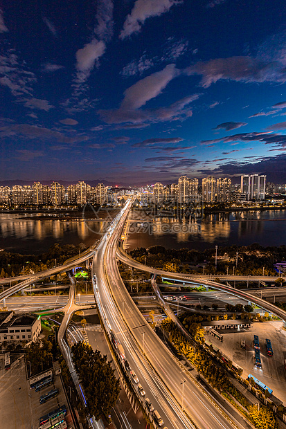 福州尤溪洲大桥夜景图片