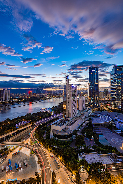 福州北江滨cbd夜景图片