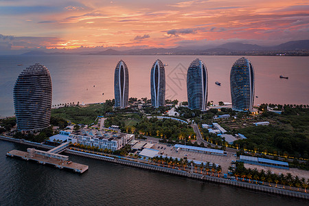 海南海景三亚凤凰岛风光背景