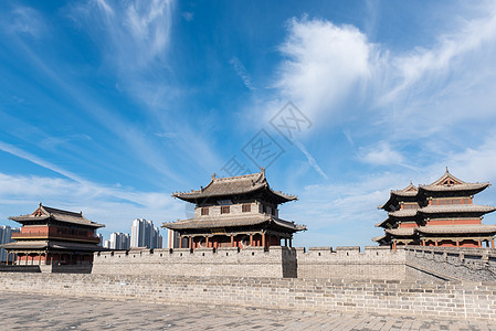 山西大同古城风光背景