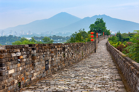 古代婚房南京明城墙台城段背景