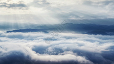 山巅山峦黎明清晨云海云层自然风光图片