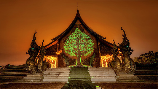 泰国乌汶府荧光寺图片
