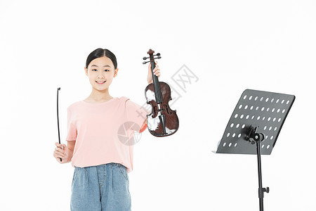 青少年学习青少年学生学习拉小提琴背景