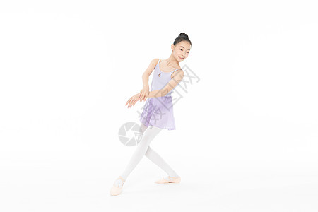 青少年女生跳芭蕾舞背景图片