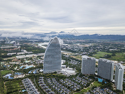 三亚亚特兰蒂斯酒店航拍背景