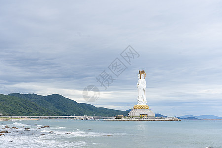 三亚南海海上观音背景图片