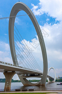 南京眼步行桥背景图片