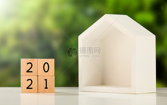 2021年新年数字自然背景素材图片