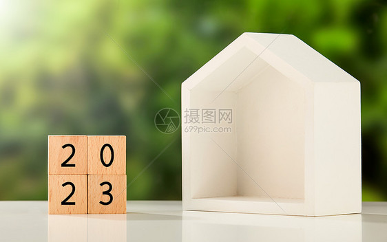 2023年新年数字自然背景素材图片