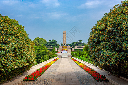 军事教育南京雨花台烈士陵园背景