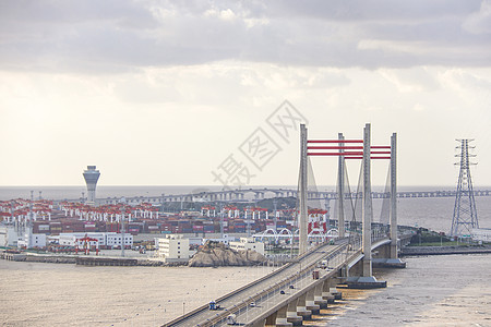 东海大桥港口背景图片