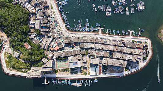 渔船出海大亚湾东升岛背景