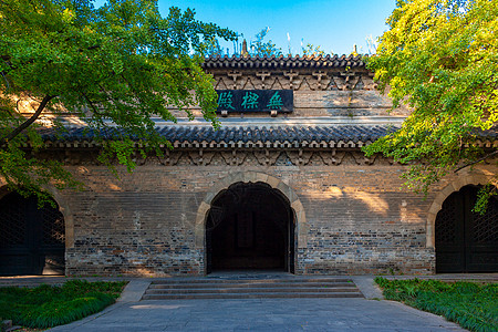 佛教建筑灵谷寺无梁殿背景