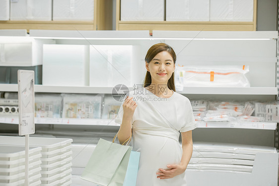 孕妇商场购物图片