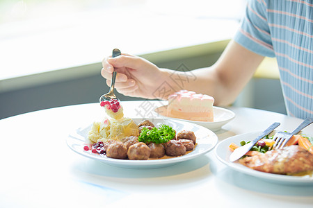 餐厅吃饭特写图片