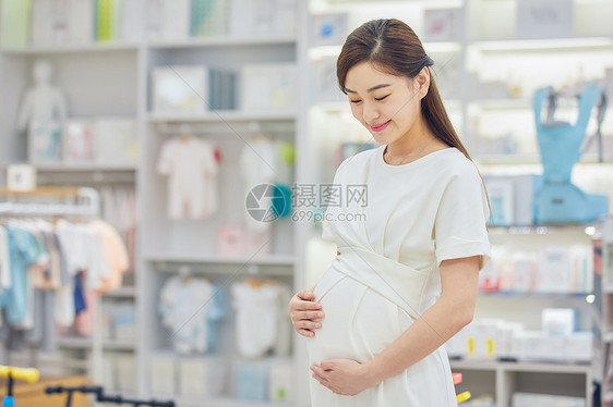 母婴店里孕妇形象图片