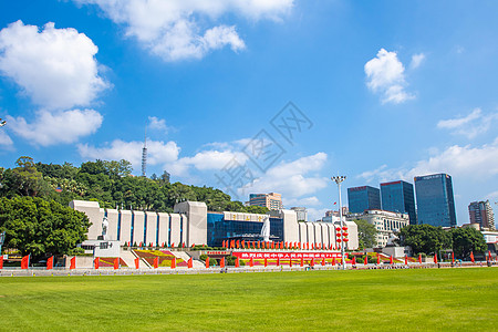 福州地标五一广场于山堂背景