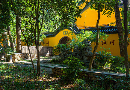 南京灵谷寺素食餐厅背景图片