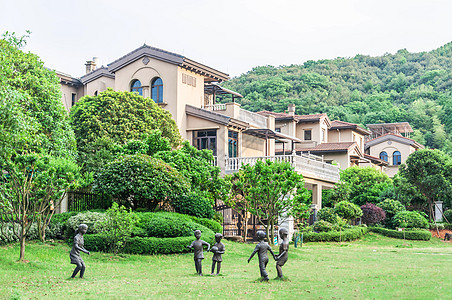 安居宁乡市碧桂园建筑楼盘小区景观背景