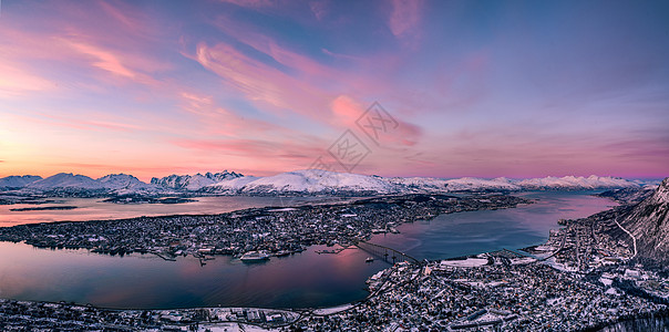 冰岛挪威特罗瑟姆全景拼接图片