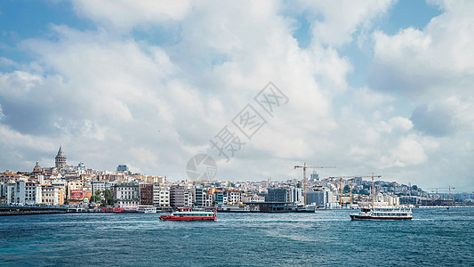 土耳其伊斯坦布尔博斯普鲁斯海峡图片