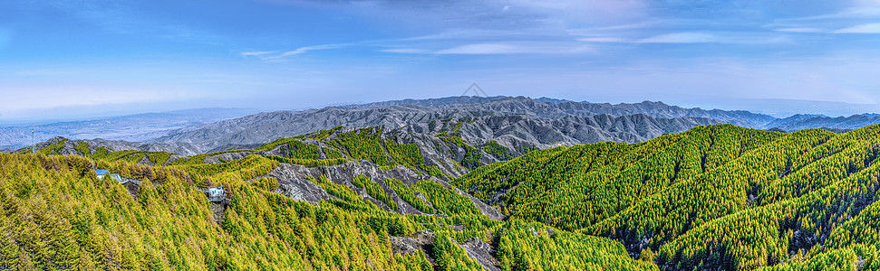 内蒙古苏木山国家森林公园高山俯视山峦景观图片