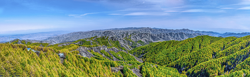 内蒙古苏木山国家森林公园高山俯视山峦景观图片