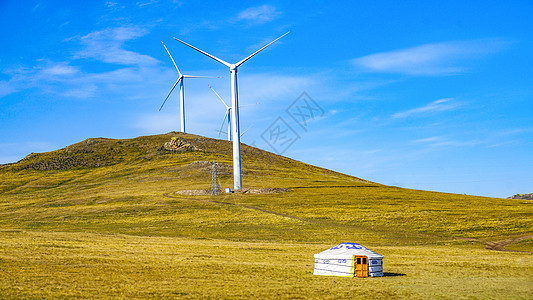 内蒙古草原风力发电图片