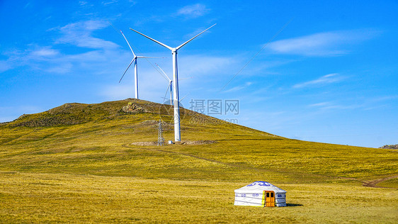 内蒙古草原风力发电图片