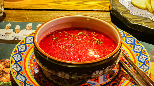 红菜汤网红俄式西餐背景