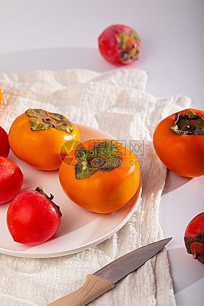 秋季水果柿子图片