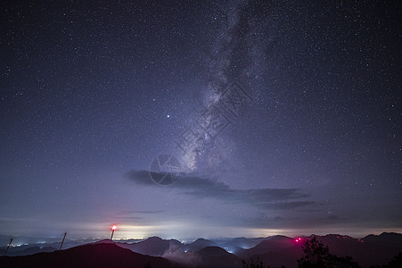 风车夜景德庆县风车山星空夜景背景