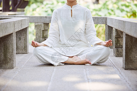 禅意瑜伽女性特写背景图片