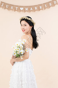 唯美新娘背景图片