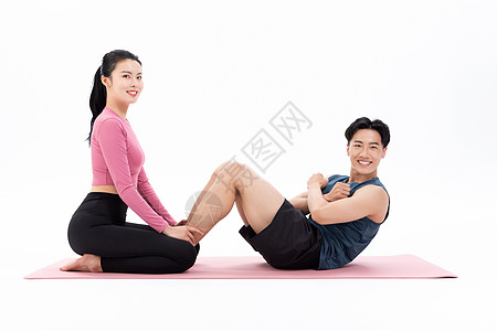 青年夫妻健身锻炼图片