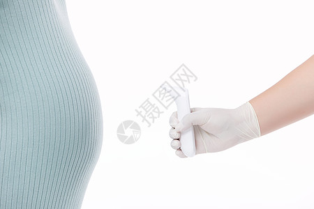 用体温枪检查孕妇肚子图片