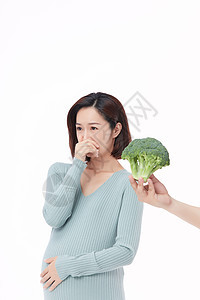 看到花菜反胃的孕妇不愿意吃菜花的孕妇图片