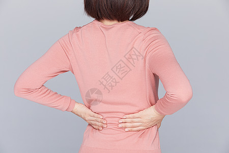 关注肝健康器官女性身体不适腰部不舒服背景