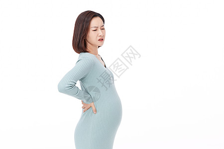 高龄产妇孕妇腰酸腰疼手扶着腰图片
