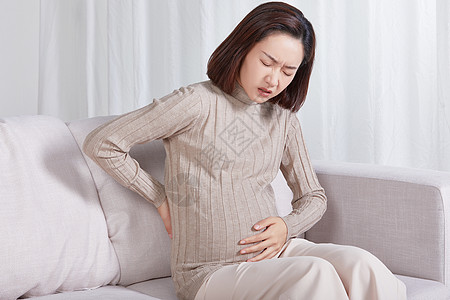 孕妇产前病症腰疼高清图片