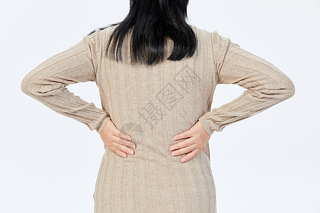 腰肌劳损的中年女性背景图片