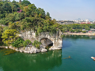 航拍桂林象鼻子景区图片