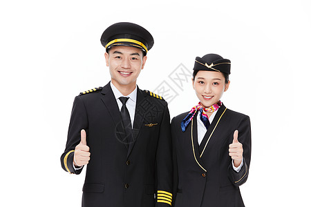 机长和空姐服务形象图片