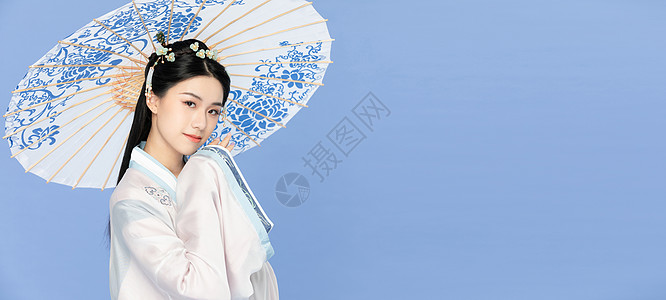 服装banner古装汉服美女banner背景