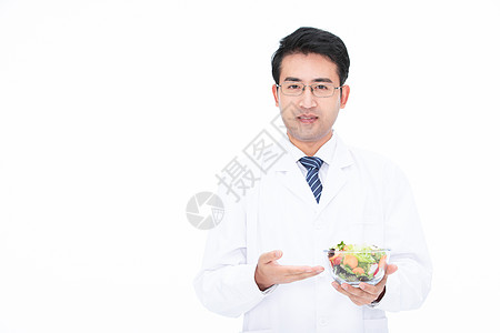 蔬菜色拉医生介绍健康食品沙拉背景